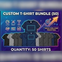 Custom T- Shirt Bundle - 50 Pack