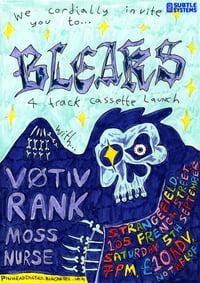 Image 2 of BLEAKS 4 TRACK CASSETTE LAUNCH - WITH VOTIV, RANK, MOSS & NURSE - TICKET 