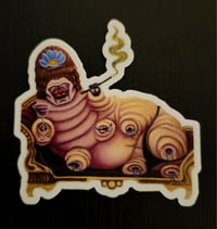 Tardigrade in Repose vinyl sticker - 3" x 2.98"