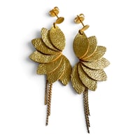 Image 1 of Boucles d'oreilles pendantes, modèle SALOMÉ, Or 