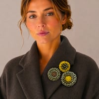 Image 2 of Broches Florales , modèles BLOOM, Kaki