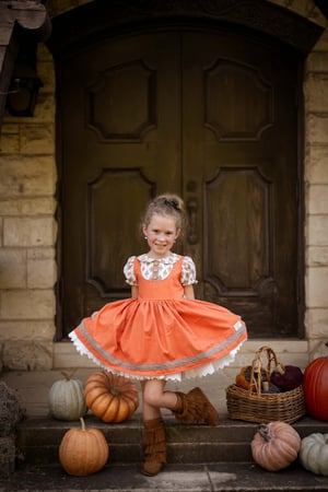 Image of Orange Autumn dress