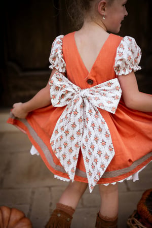 Image of Orange Autumn dress
