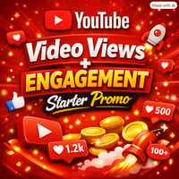 30 Days of Youtube Video Views + Engagement Starter Promo
