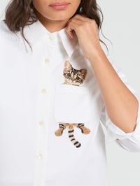 Image 2 of CAMISA BLANCA ESTAMPADO GATO VILAGALLO