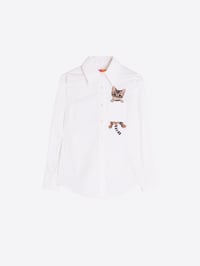 Image 4 of CAMISA BLANCA ESTAMPADO GATO VILAGALLO