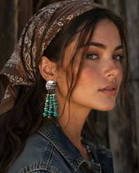 Image 4 of Silver Disc Earrings
