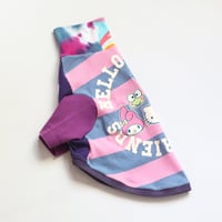 Image 2 of sanrio buds iggy CATNEYDOGNEY upcycled tshirt outfit top italian greyhound