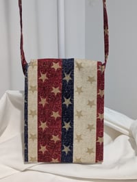 Image 2 of Patriotic Three Pocket Cellphone Crossbody Bag
