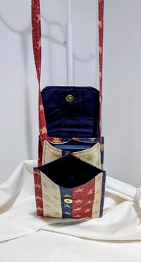 Image 3 of Patriotic Three Pocket Cellphone Crossbody Bag