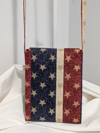Image 4 of Patriotic Three Pocket Cellphone Crossbody Bag