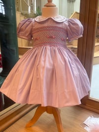 Checked purple smock dress