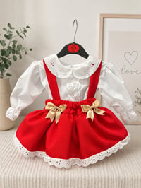 Red skirt dress