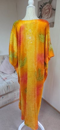 Image 7 of Sunrose Fashions Orange Floral Embroidered Kaftan Dress – One Size