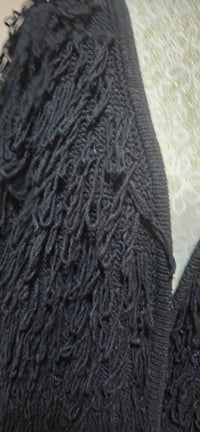 Image 4 of New Look Black Shaggy Fringe Cardigan – Size L