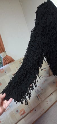 Image 5 of New Look Black Shaggy Fringe Cardigan – Size L
