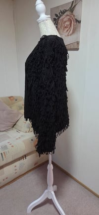Image 6 of New Look Black Shaggy Fringe Cardigan – Size L