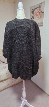 Image 7 of Atmosphere Black Metallic Cocoon Cardigan with Pockets – Size 14