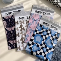 Image 2 of Trendy Poly Mailer Variety Pack | 4 Aesthetic Patterns | 6x9 10x13 | Ship Drip