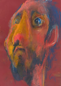 Image 2 of Abbot - Sketchbook Drawing in Soft Pastels on Paper 
