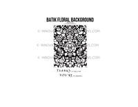 Image 1 of Batik Floral Background – Large Red Rubber Background Stamp(TRIMMED)