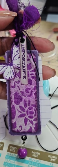 Image 2 of Batik Floral Background – Large Red Rubber Background Stamp(TRIMMED)