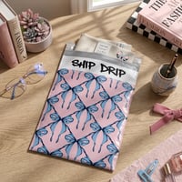 Image 5 of Bow Coquette Designer Poly Mailers | 6x9 10x13 | Cute Trendy Preppy Shipping Bags
