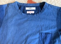 Image 2 of FDMTL fundamental agreement luxury Kapital indigo patchwork tee, size 2 (M)