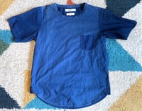 Image 1 of FDMTL fundamental agreement luxury Kapital indigo patchwork tee, size 2 (M)