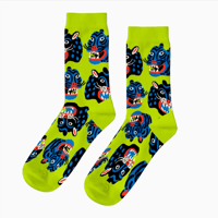 Image 1 of Wild Cats Crew Socks by Kristina Micotti
