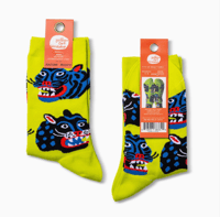 Image 2 of Wild Cats Crew Socks by Kristina Micotti
