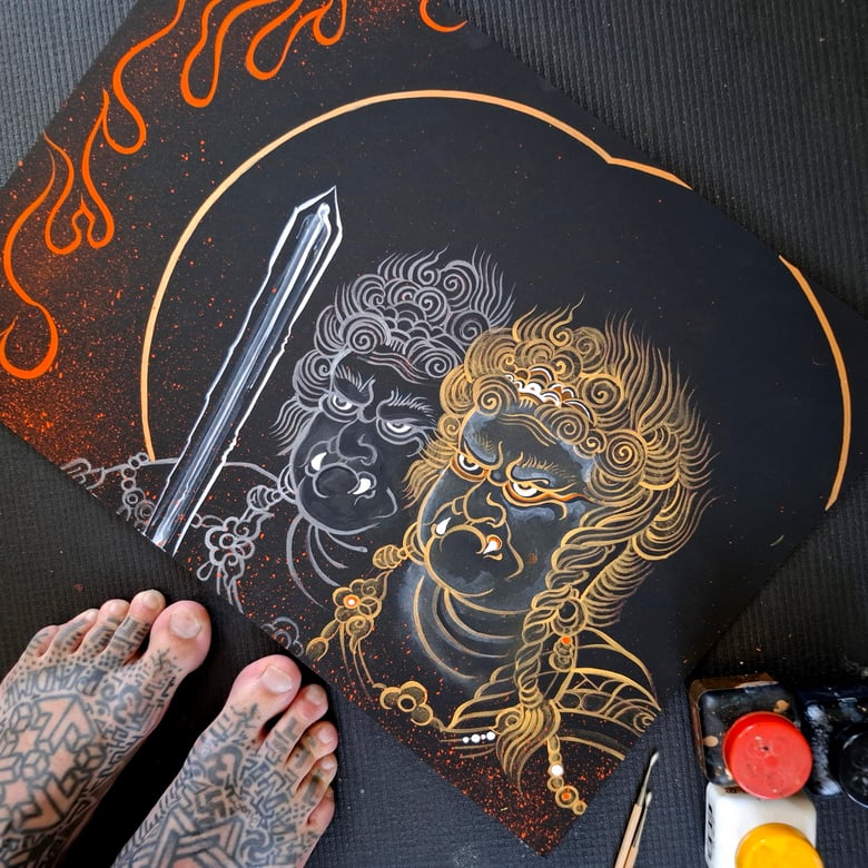 Image of Fudo MYO" .....Tomas Toma 108 .original painting. 