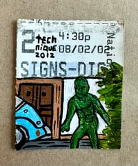 Signs hand painted ticket stub