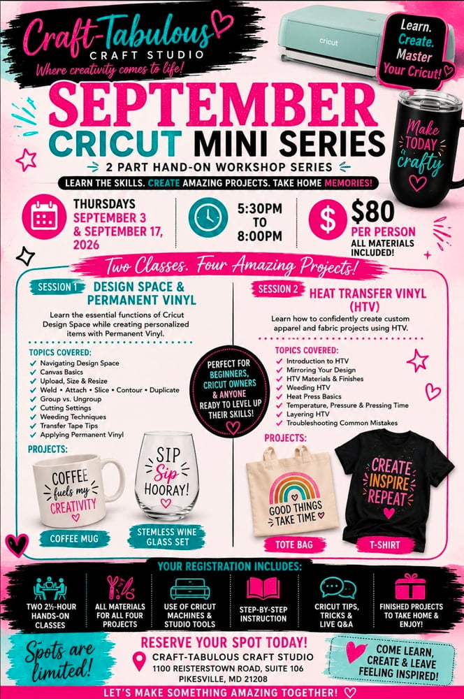Image of September cricut mini series 