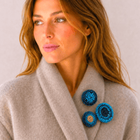 Image 3 of Broches Florales , modèles BLOOM, Bleu
