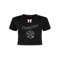 QUEEN OF THE DAMN RHINESTONE BABYGIRL TOP