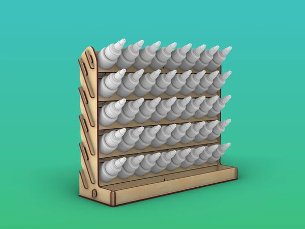Image of Pro Acryl Paint Rack with Brushes Tray