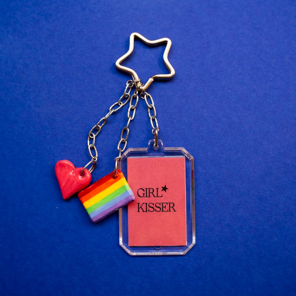 Image of girl* kisser key chain ll