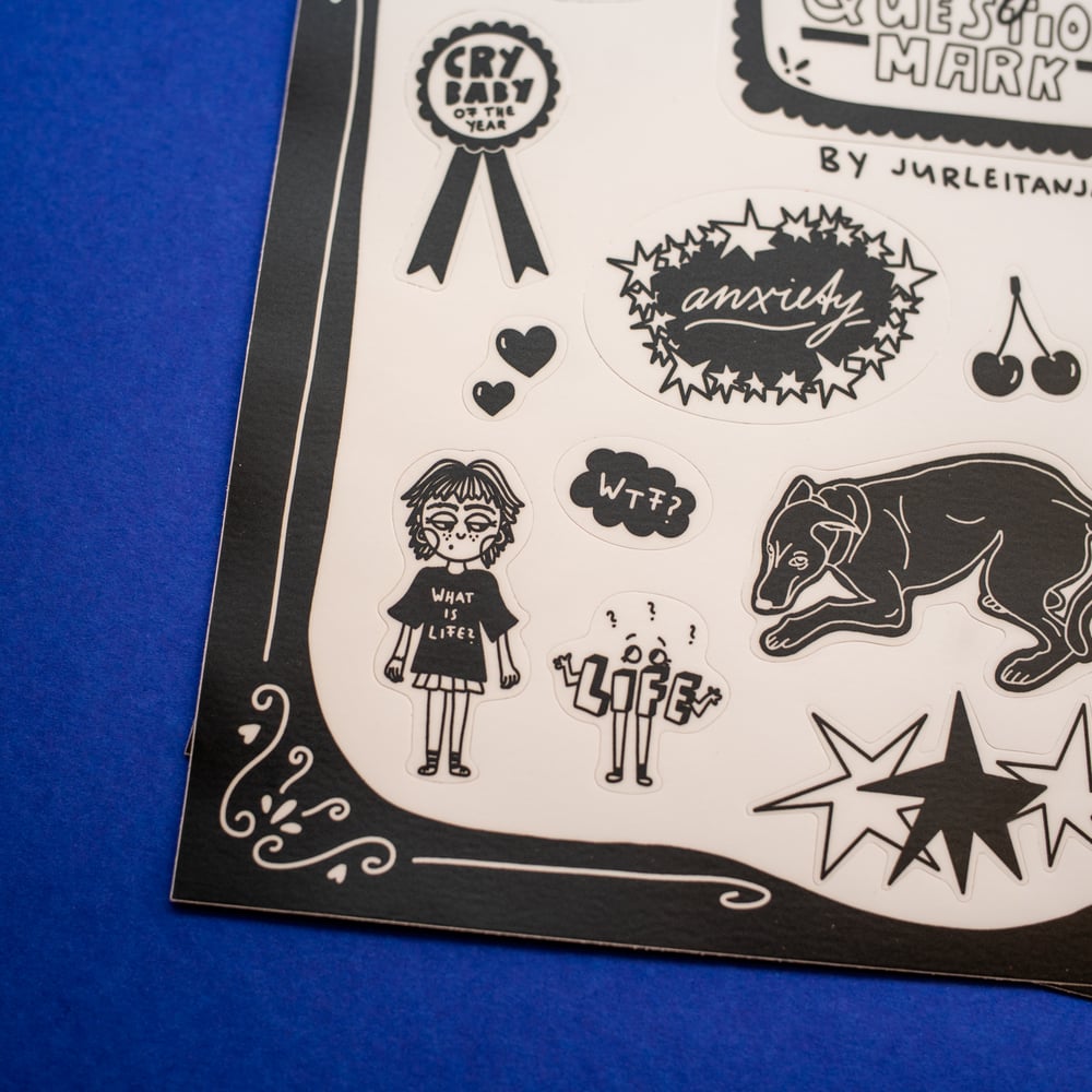 Image of big QUESTIONMARK sticker sheet