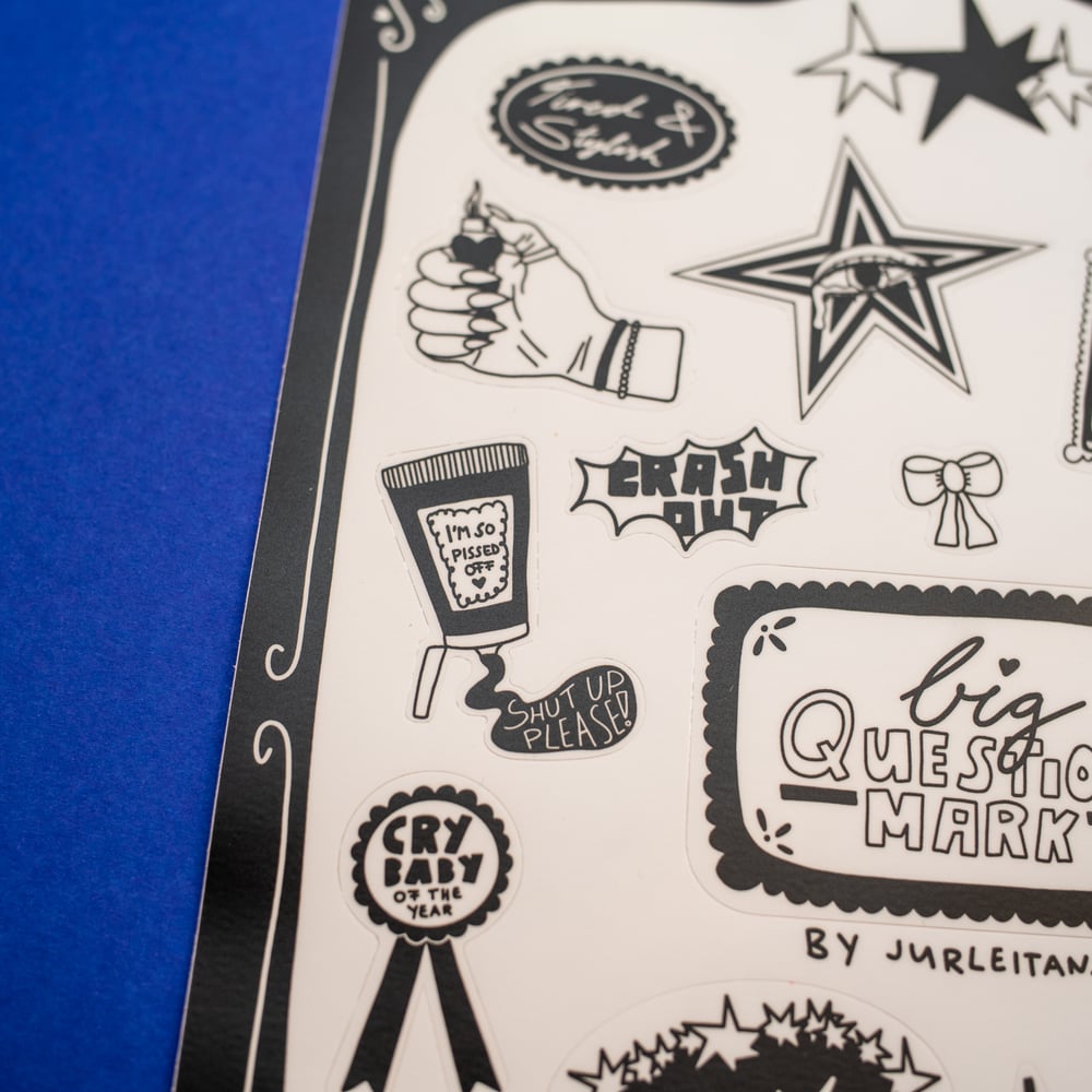 Image of big QUESTIONMARK sticker sheet