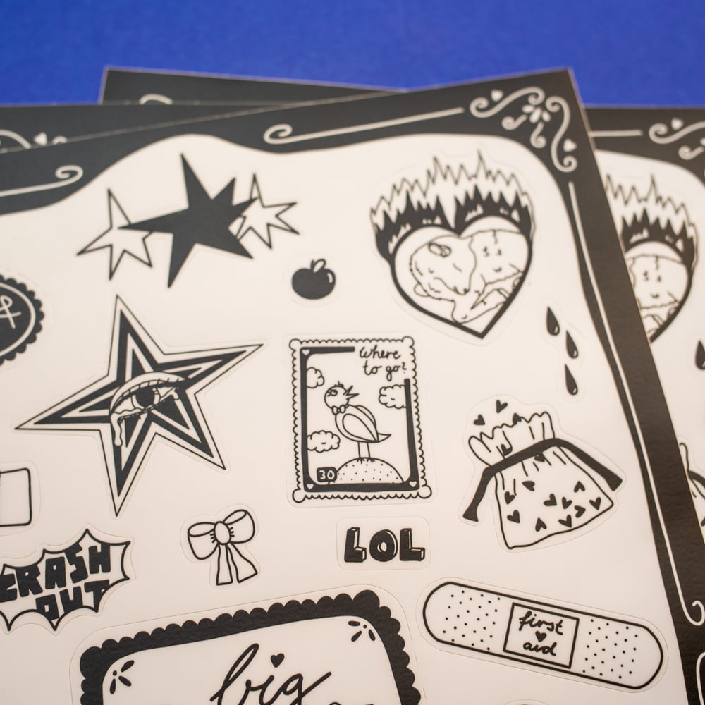 Image of big QUESTIONMARK sticker sheet