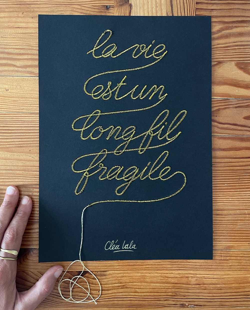 La vie est un long fil fragile... - Original 