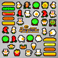 Image 2 of BurgerTime Arcade Sticker/Magnet Sets (40 Pieces) 