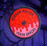 Image 2 of Horror Movies Vegan Snacks - Donut Sticker 