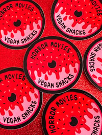 Image 1 of Horror Movies Vegan Snacks - Donut Sticker 