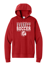 Image 1 of Lady Warrior Soccer NIKE Hoodie Design 1