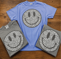 Cheetah Comfort Color Smiley Tee