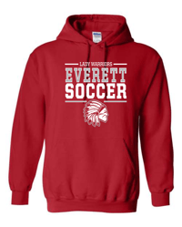 Image 1 of Lady Warrior Soccer Hoodie  Design 1