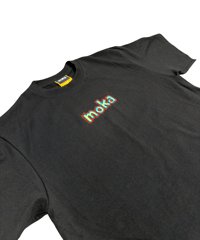 Image 2 of scribble t black