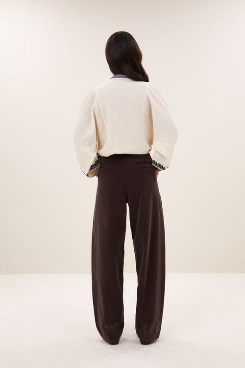 Image of 2-Pantalón Barth Corduroy café